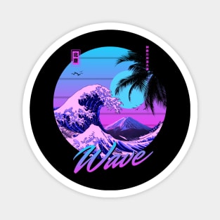 Hokusai vaporwave Magnet